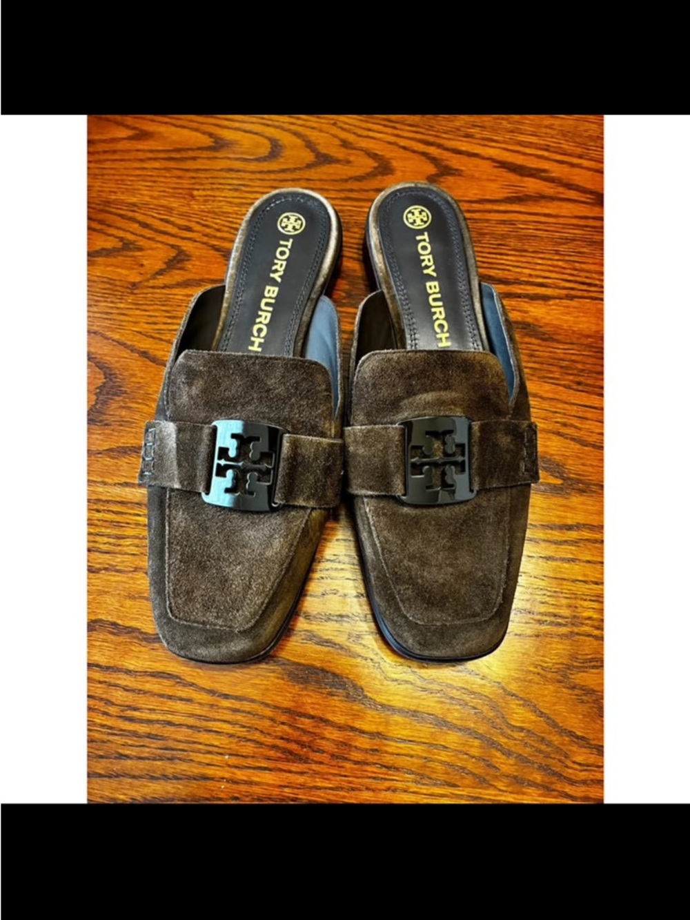 Tory Burch Women’s Brown Suede Slip-On  Mule Loafers size 10